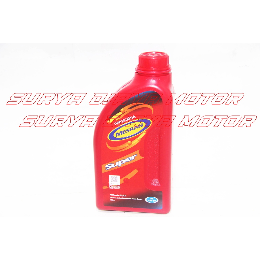 Oli Pertamina Mesran Super 1 Liter 20w50 Oli Motor Mobil