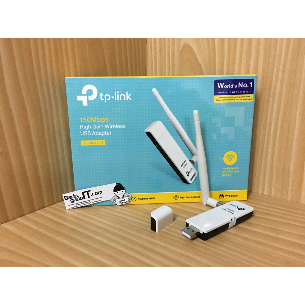 TP-LINK TL-WN722N High Gain Wireless USB Adapter Wifi 150Mbps | Shopee ...