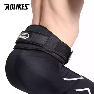 7983 Aolikes Velcro Belt Sabuk Gym Prong Lower Back Support Fitness - Hitam, M