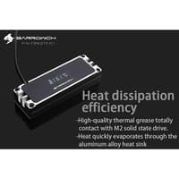 BARROW FBM2TZ-01 M.2 NVMe Heatsink With Temperature Display - Silver