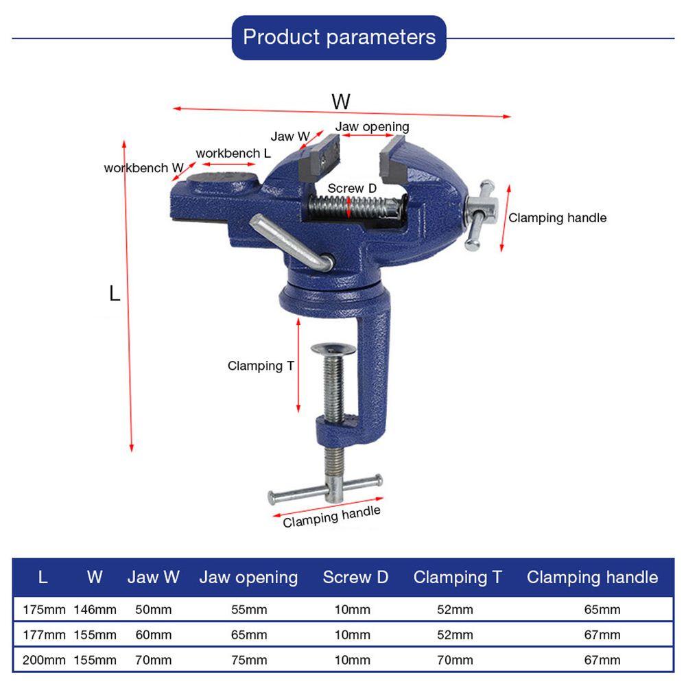 Populer Bench Vise DIY Mini Tool Vice Clamp Tang Alat Tangan