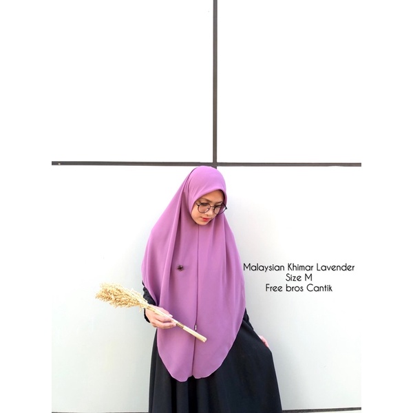 [COD] MALAYSIAN KHIMAR MATERIAL BABYDOLL ARMANY BY RURIHIJABSYARI-Lavender