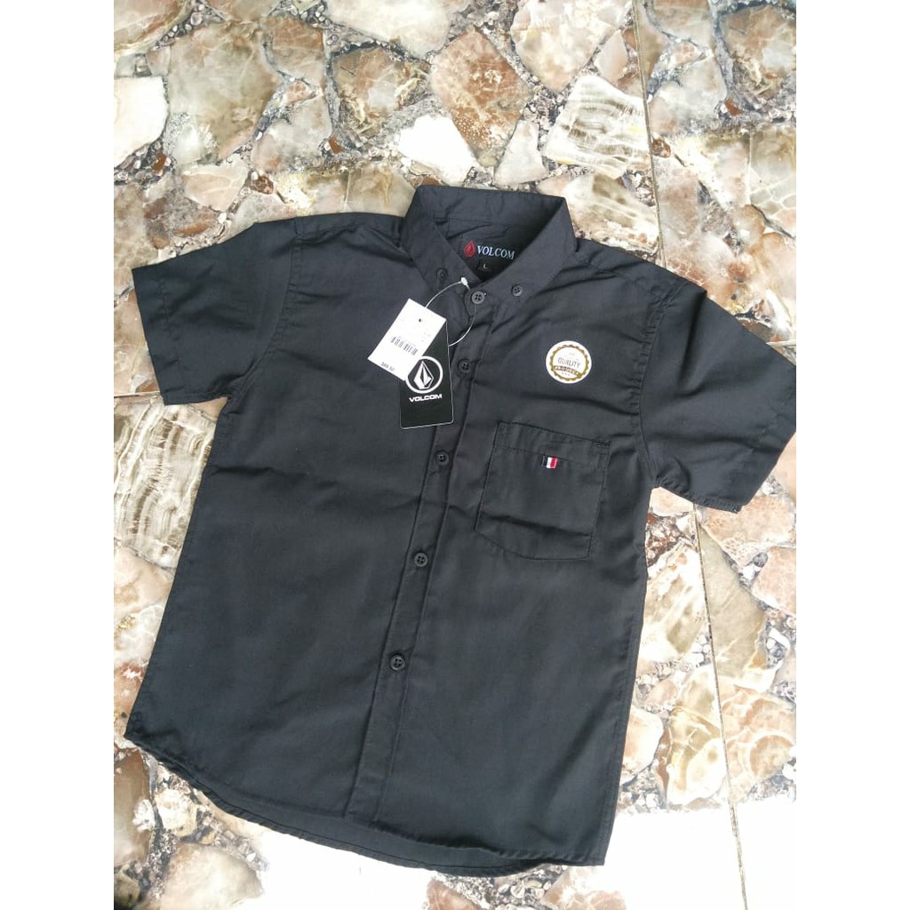 baju Kemeja anak laki-laki lengan pendek polos oxford 1-10 tahun