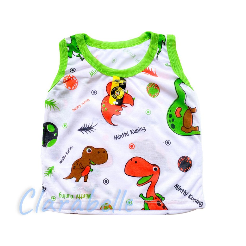 Singlet Anak karakter unisex Motif DINO Full Sablon.