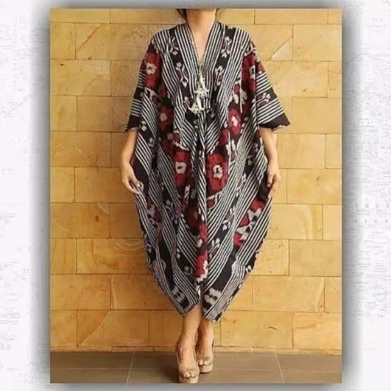Dress Tenun - Kaftan tenun - kaftan Etnik - big size - Hampers