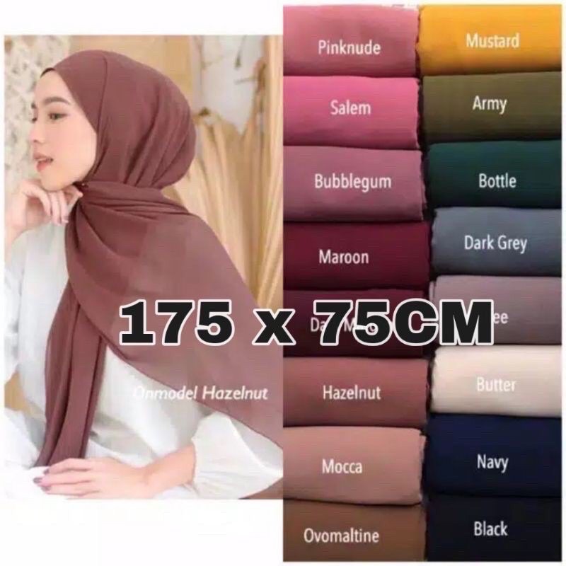 kerudung hijab pashmina ceruty baby doll ternurah