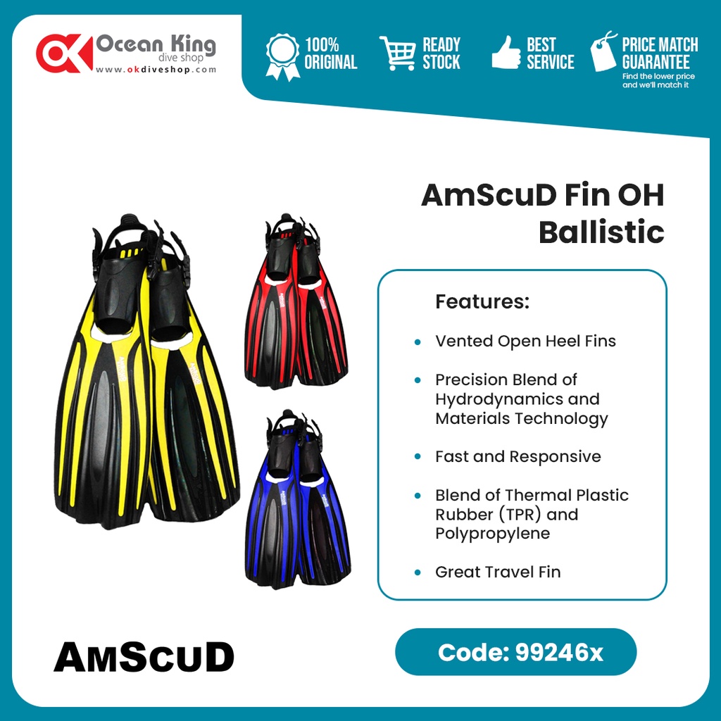 Fin Amscud OH Ballistic - Diving/Snorkeling Fins