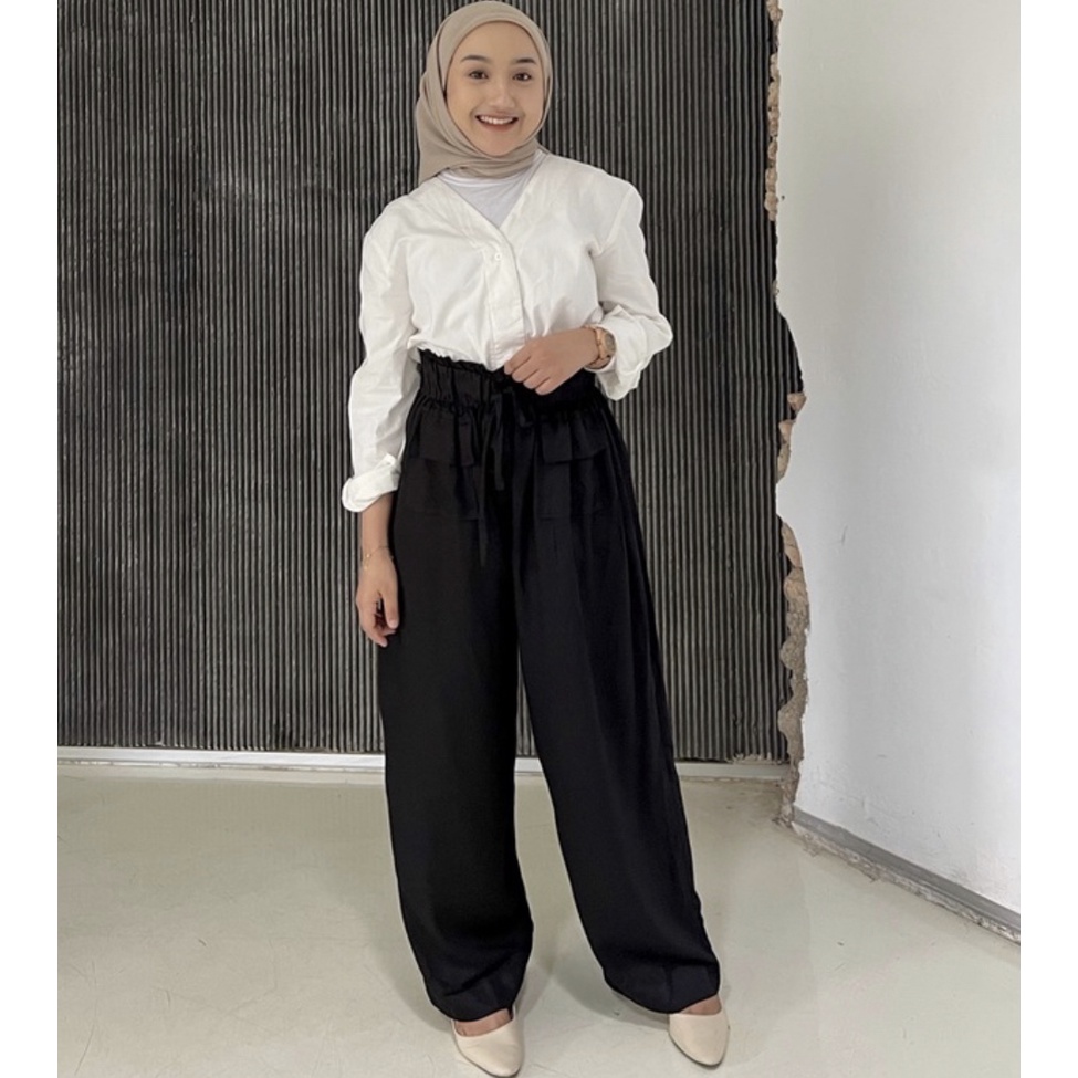 kulot wanita/ celana kullot wanita Luna pants kulot highwaits