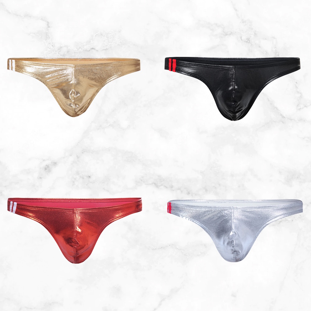 Thong Metallic Celana Dalam Seksi Pria Men Sexy Underwear E035