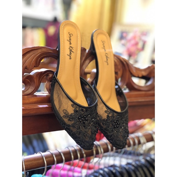 wedding heels 7cm hitam