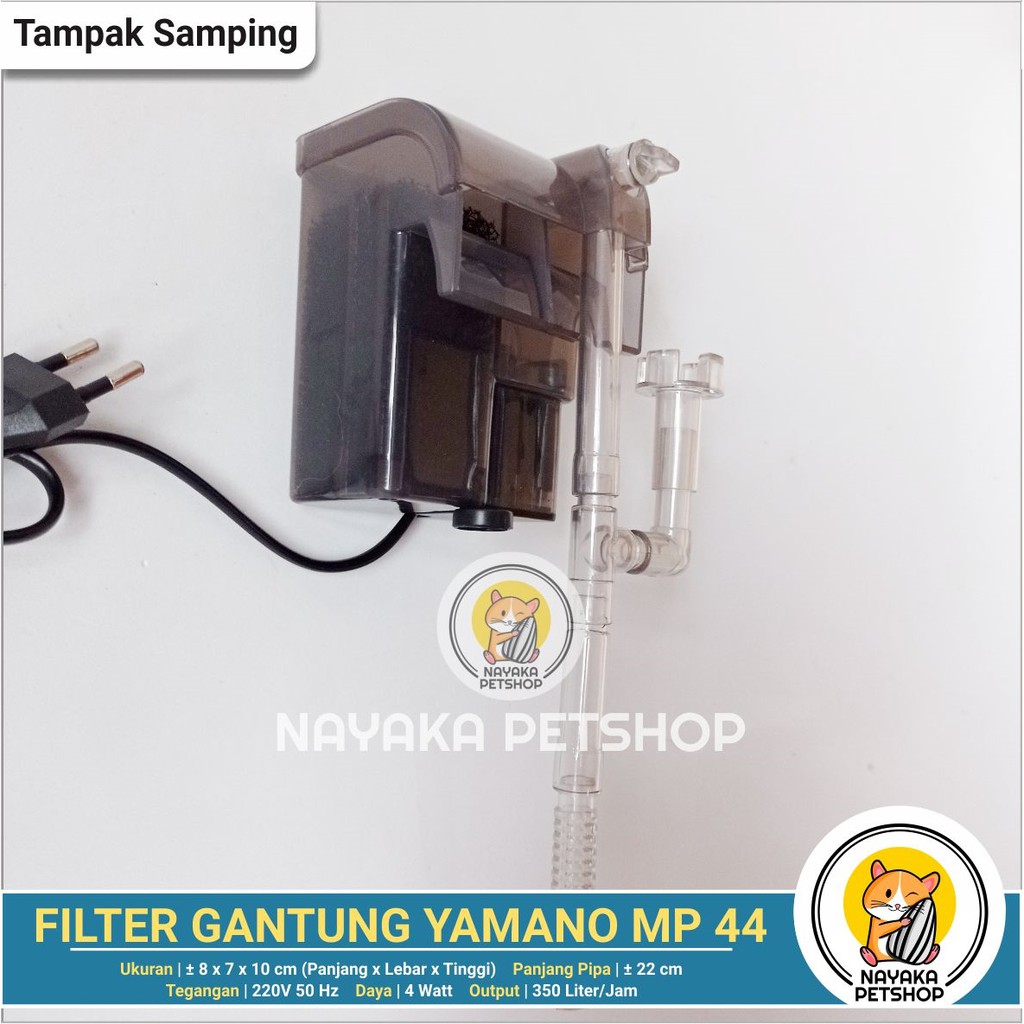 Yamano MP 44 Filter Gantung Aquarium Filter Hanging Hang On Saringan Air Aquascape Mini