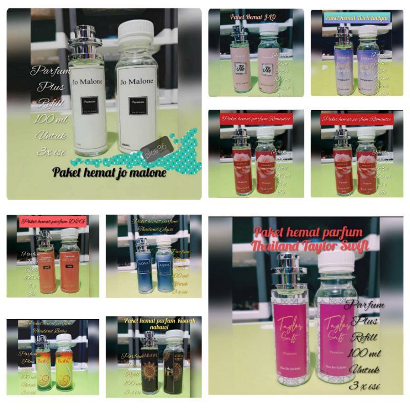 paket murah parfum thailand 35 ml  +refil /isi ulang isi 100ml part 1