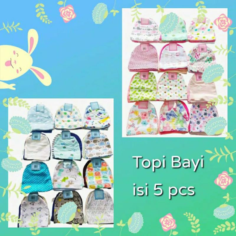 TOPI BAYI 5 pcs import/SNI