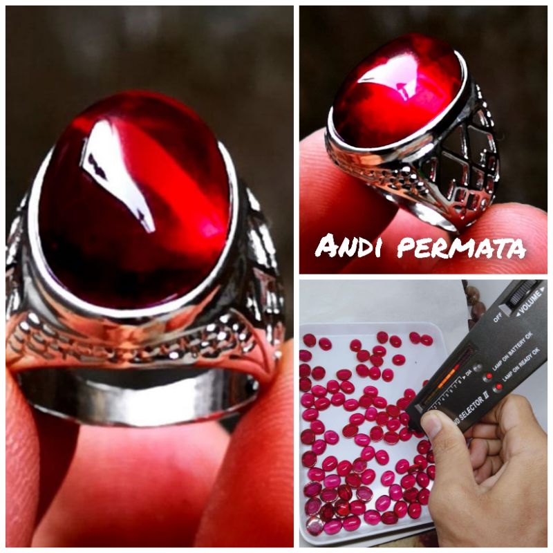 Cincin batu merah siam bangkok asli bangkok