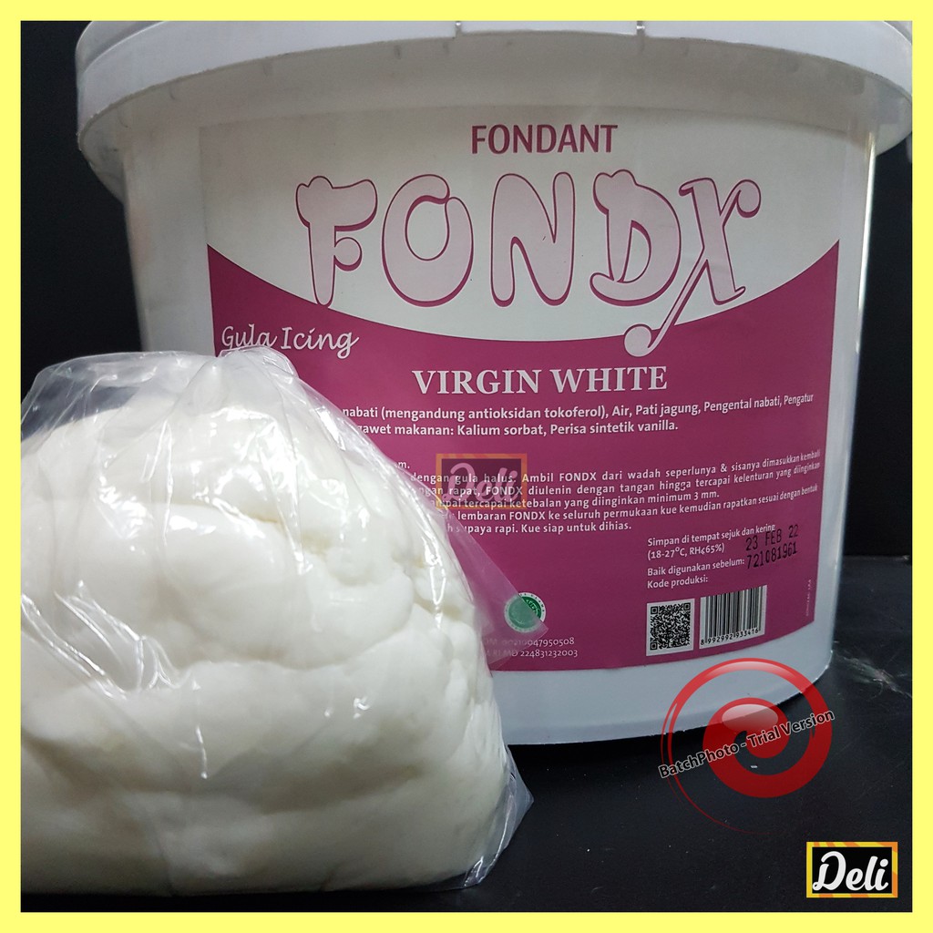 

Fondx Gula Icing Fondant Virgin White Repack Timbangan (250gr, 500gr)