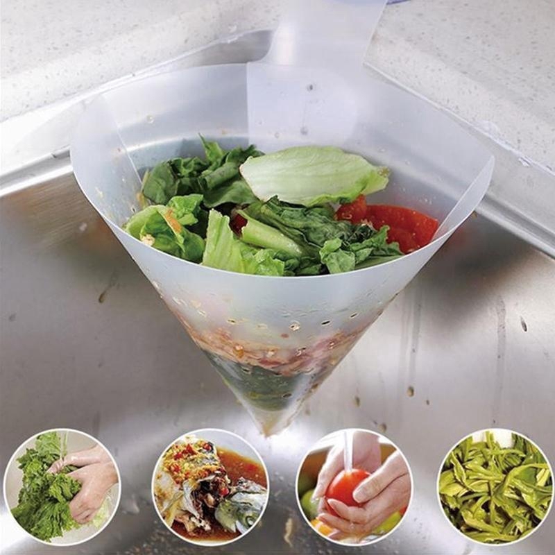 Foldable Filter Simple Sink Self-Standing Stopper Kitchen Anti-Blocking Device