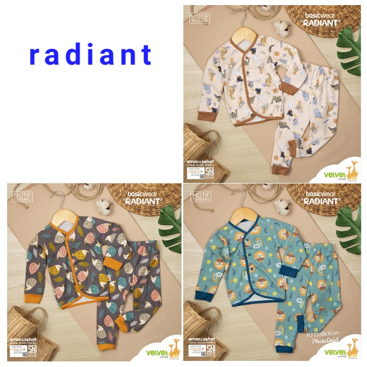 Velvet Junior Newborn setelan pendek/panjang/Romper/Jumper Pendek/Panjang/