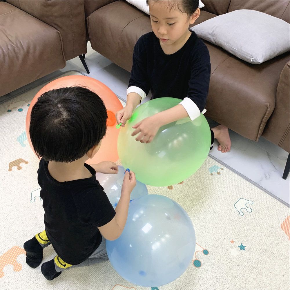 Needway  Soft Wubble Bubble Balls Transparent Kids Play Outdoor Balls Inflatable Durable Rubber Outside Super Amazing Sports Balloons