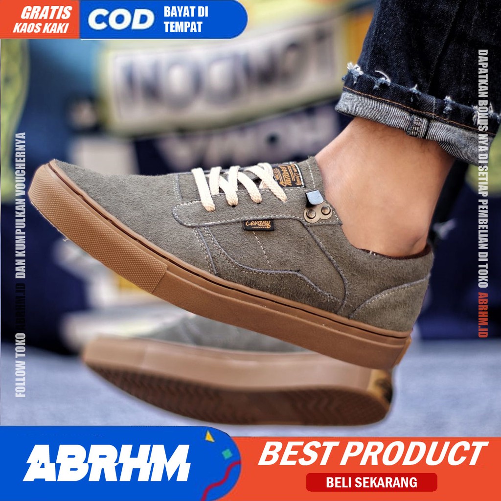 ABRHM X GORDON Sepatu Sneaker Pria Sepatu Pria Casual  Sepatu Sneakers Pria Cowok/ kulit Asli Suede Sepatu Kasual Gaya Keren kekinian Terlaris