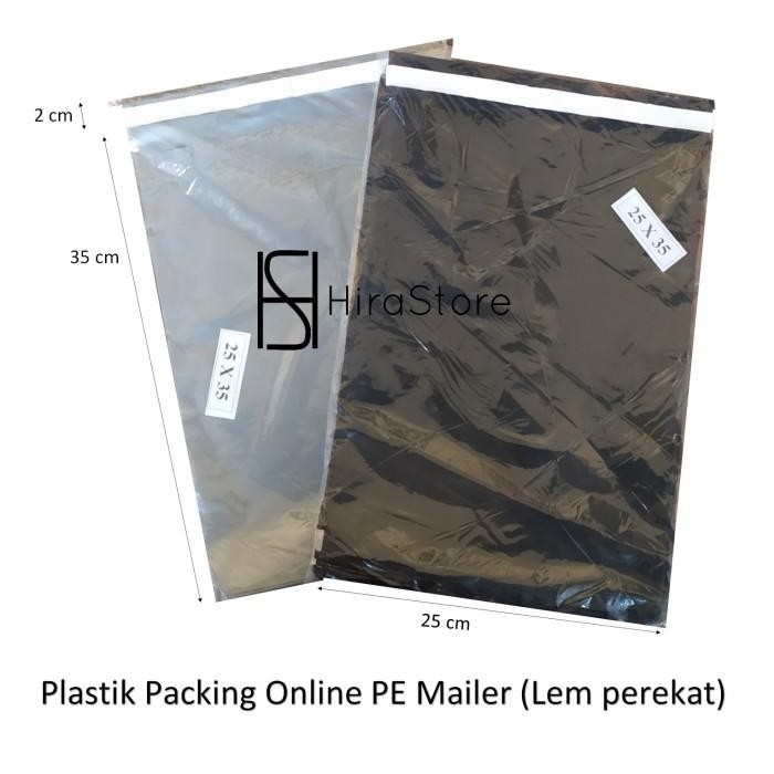 

PROMO - Plastik Packing LEM 25x35 / Polymailer PE Premium isi 50 Lembar - Hitam