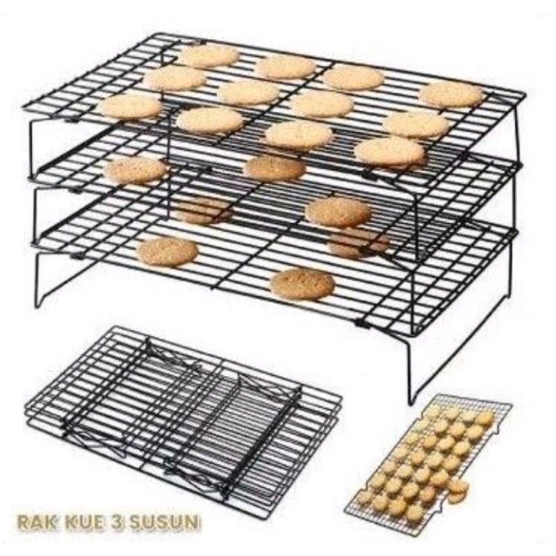 cooling rack kue 3 susun/cooling rack kue ukuran 40x25