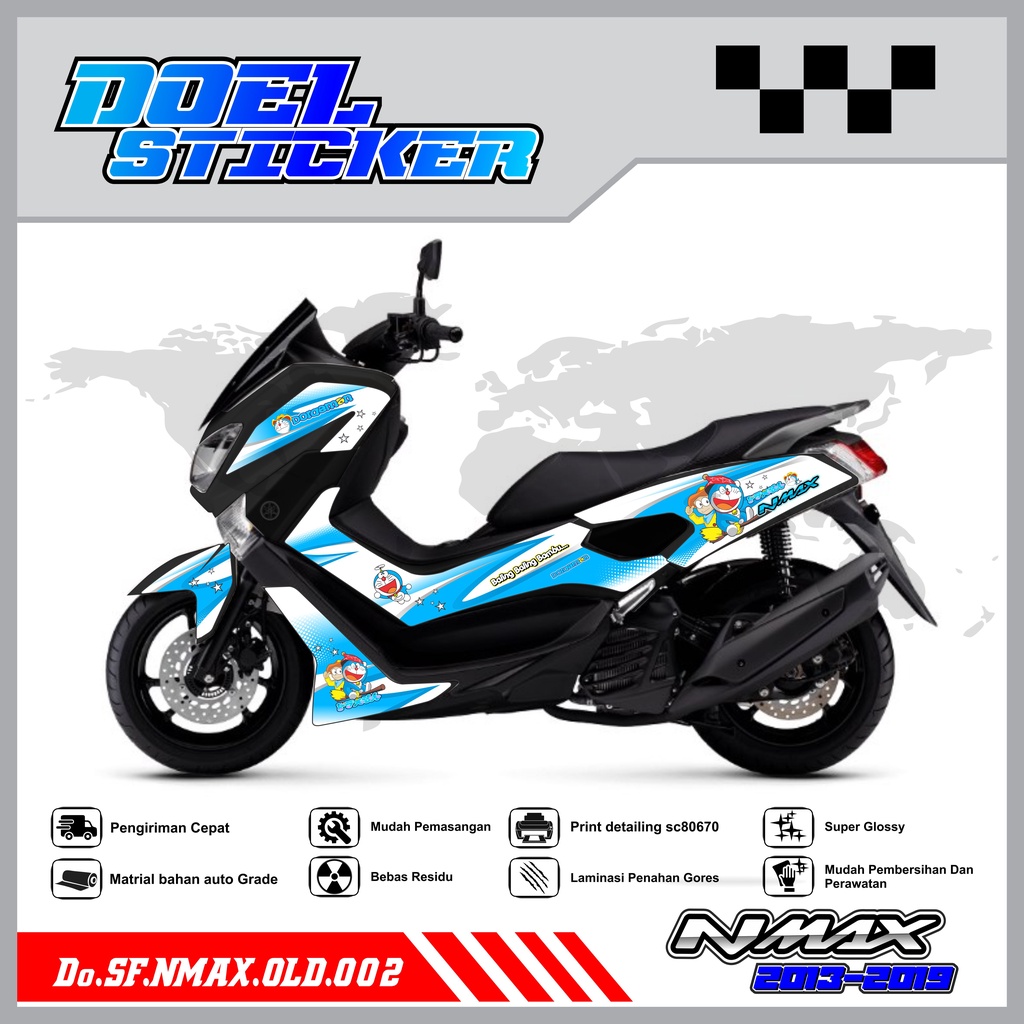 STICKER STRIPING NMAX OLD - STICKER STRIPING LIST VARIASI HOLOGRAM , CROME YAMAHA NMAX OLD DOEL 002