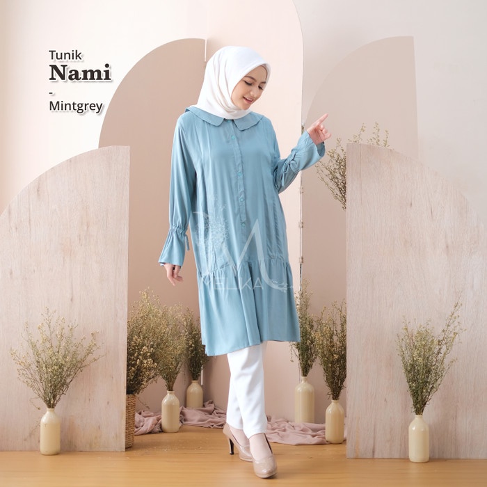 Tunik Dewasa Branded Stylish Oversize Simple Casual Terbagus D8O9 Ruffle Terlaris Halus Jumbo Lembut