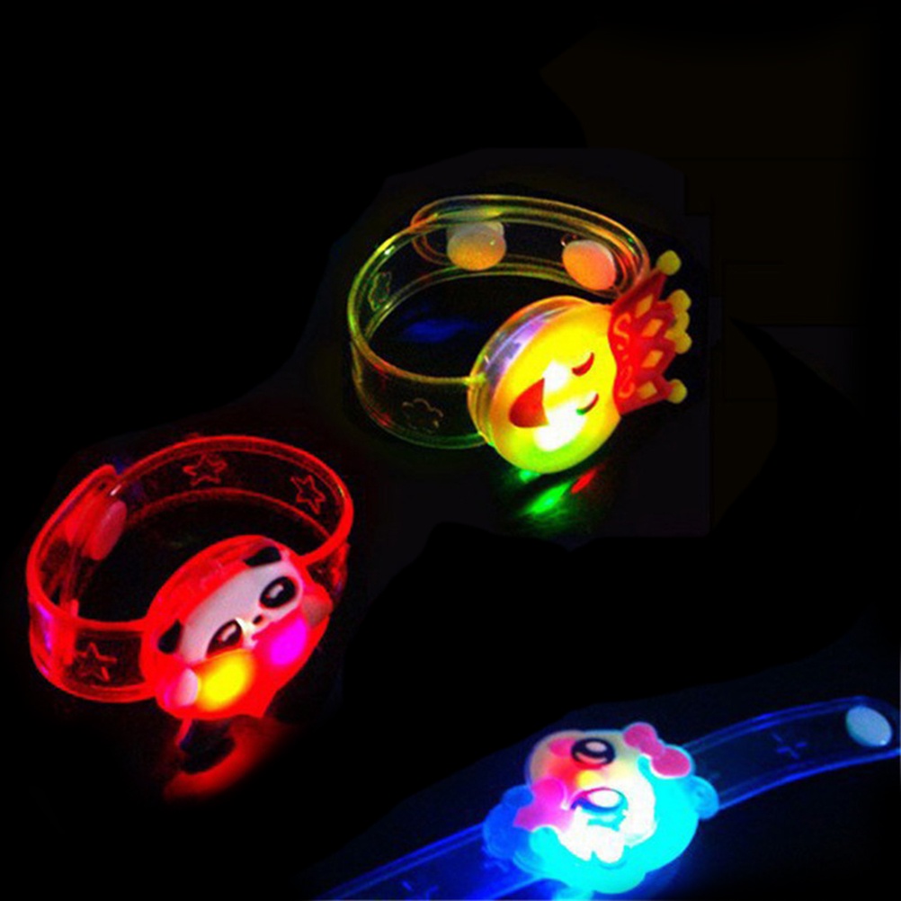 {LUCKID}Flashlight LED Wrist Watch Bracelet Toy Cute Cartoon Halloween Xmas Kids Gift