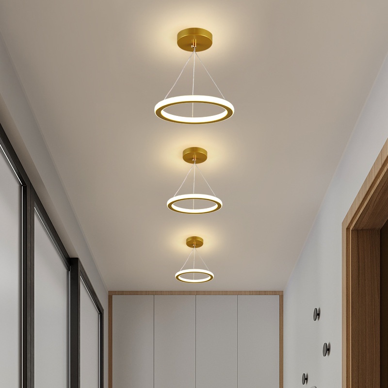 Golden LED Lampu Plafon 3 Warna Lampu Gantung Lampu Plafon LED Lampu Hias Rumah Ruang Tamu Kamar Minimalis Tempat Lampu Plafon LED Ceiling Light