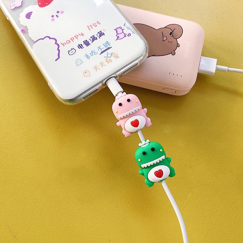 Lucu Kartun Kabel Pelindung Kabel USB Penggulung Organizer Cocok Untuk Semua Ponsel - olo