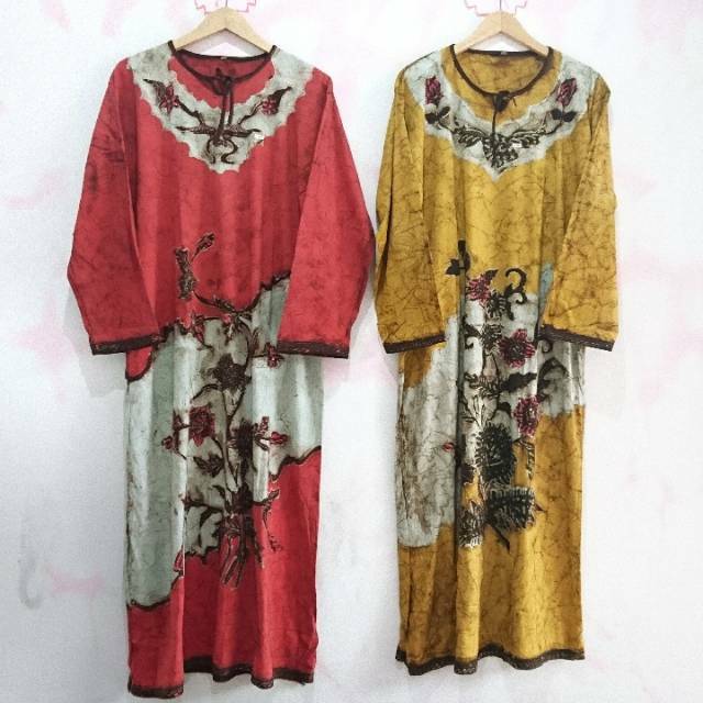 DASTER PANJANG BATIK TULIS JUMBO LONGDRESS GAMIS PEKALONGAN BAHAN KAOS