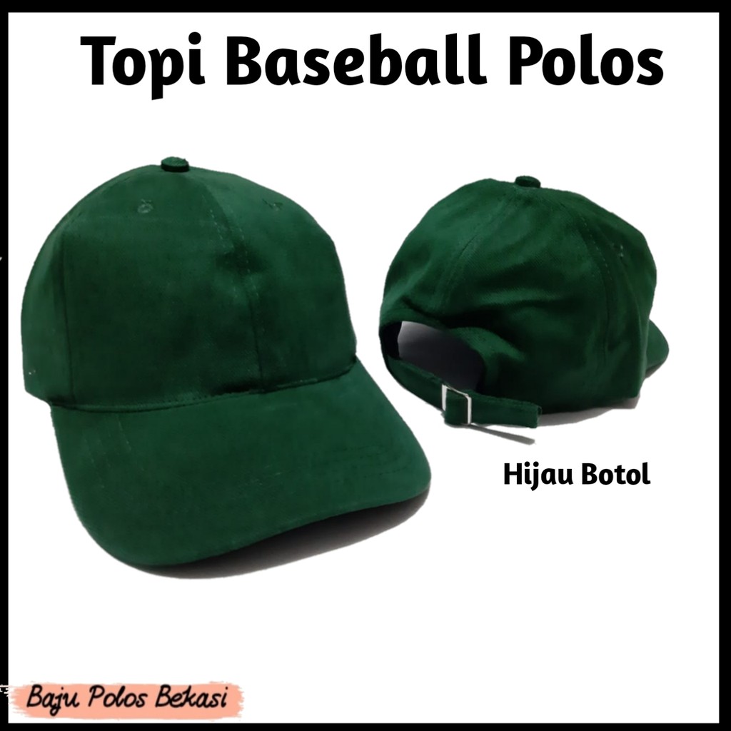 Topi Baseball Polos Hijau Botol Premium