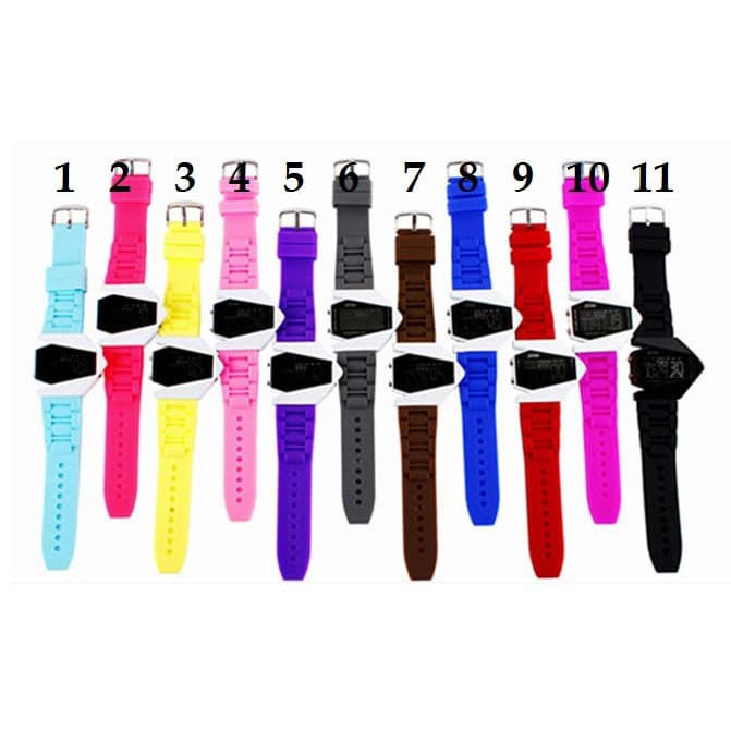 Aviator Silicone Pilot LED Watch Jam Tangan Model Men Watch Sporty