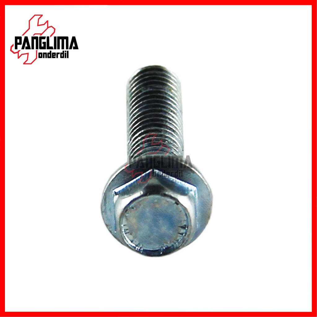 Baut Bolt Flange 6x25-M6x25-6x25-6 x 25-M6 K8-Kunci 8 Baud Topi