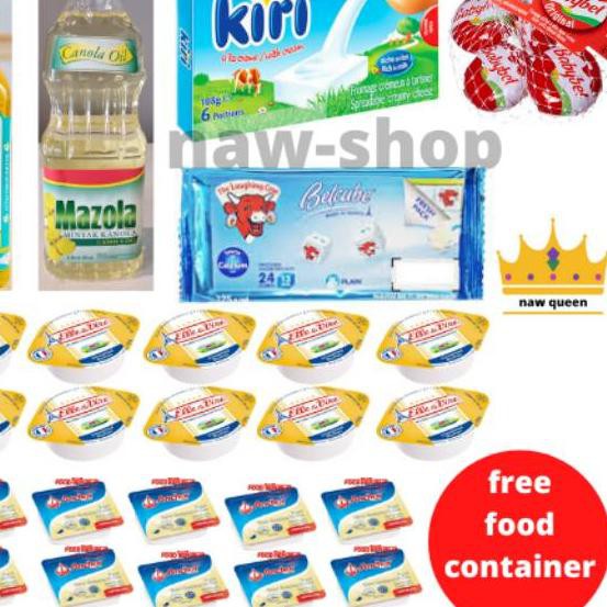 

(ara-288) TERMURAH! PAKET MPASI LENGKAP belcube kiri babybell Anchor Elle Vire EVOO Mazola !,