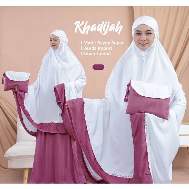 Mukena Santri Tali Kepala Bahan Karet Khadija