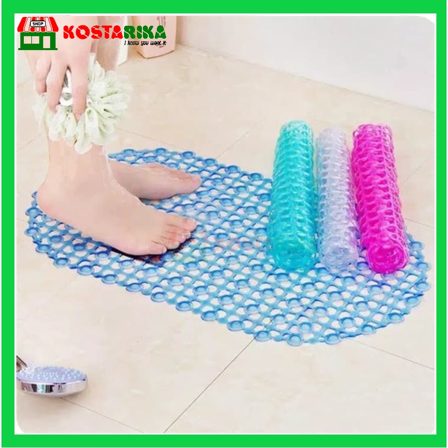 KOSTARIKA Keset Kamar Mandi Anti Licin / Alas Kaki Toilet Dapur / Karpet Lantai Silikon Suction Cup Bathroom Anti Slip Mat PVC Anti Slip