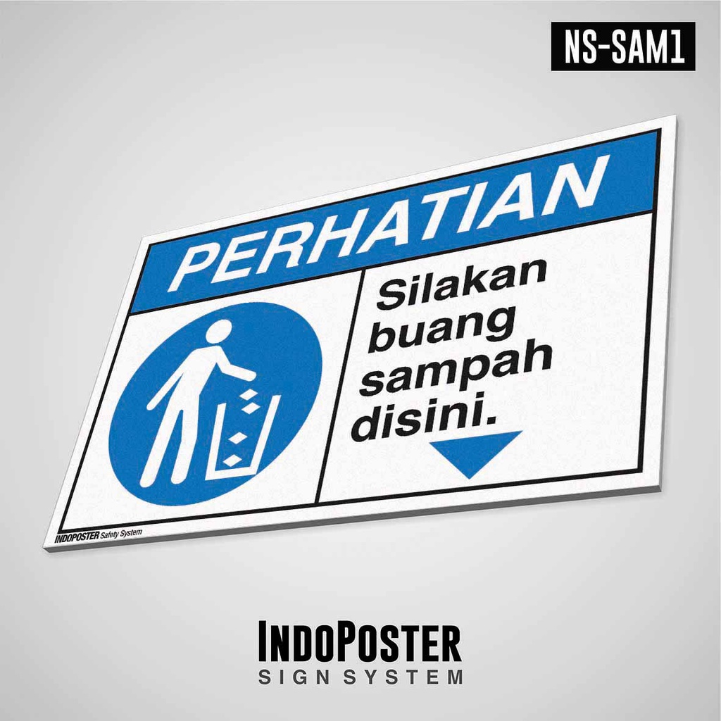 

Safety Sign Rambu K3 PVC ANSI Silakan Buanglah Sampah Disini