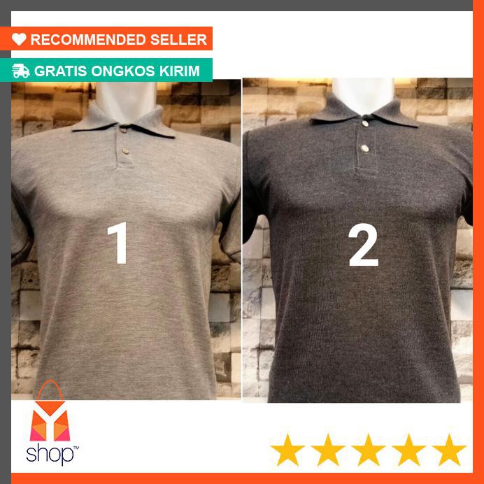 SALE  Kaos Polo Shirt Polos Misty / Kaos Kerah / Kaos Polo - Abu Muda Misty, S
