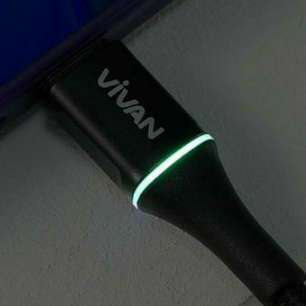 Kabel Data Vivan VDM100 Kabel Data Micro USB LED Light ORIGINAL