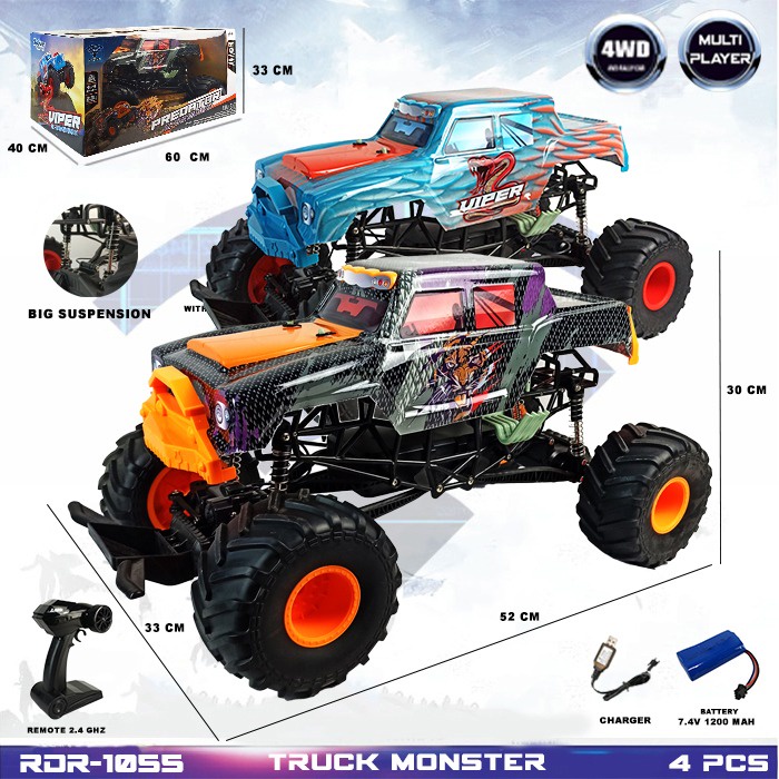 PROMO RDR1055 RC Rock Crawler Offroad Monster Truck Mainan Anak Mobil Remote Control Radio Control