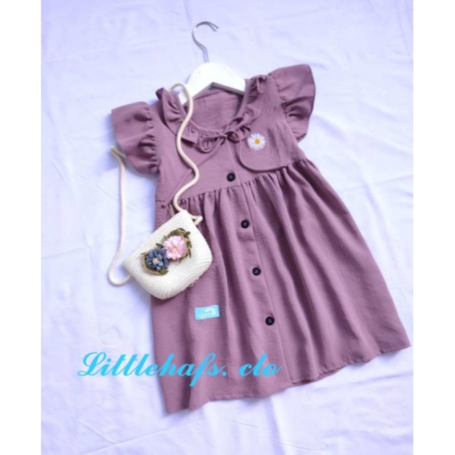 Daisy dress grade B, baju lebaran anak,dress anak, baju anak import, oneset, kado anak, hampers anak