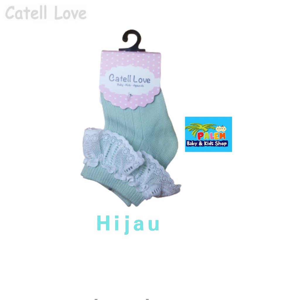 Catell Love Shock / Kaos Kaki Renda bayi perempuan NB