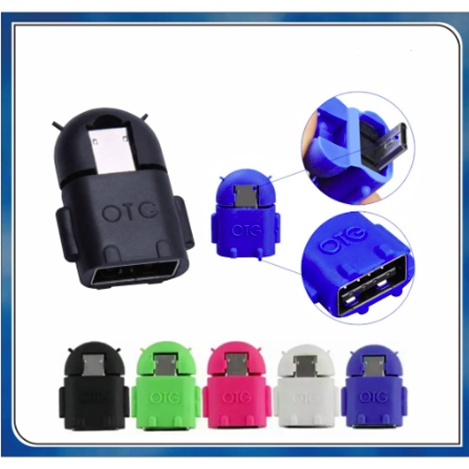 OTG MINI ROBOT ANDROID Penyambung Flashdisk / Mouse Ke HP Data Transmission Non Kabel