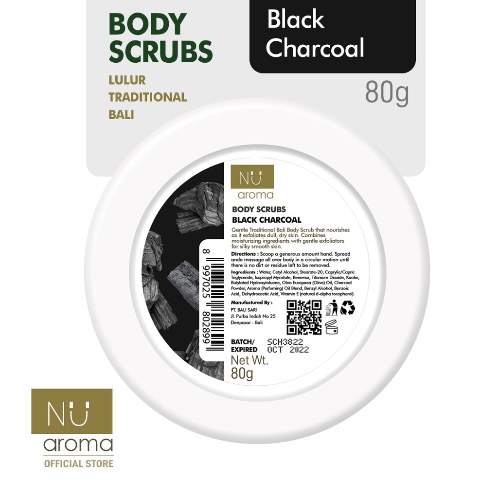 Nu Aroma Body Scrub / Lulur Black Charcoal
