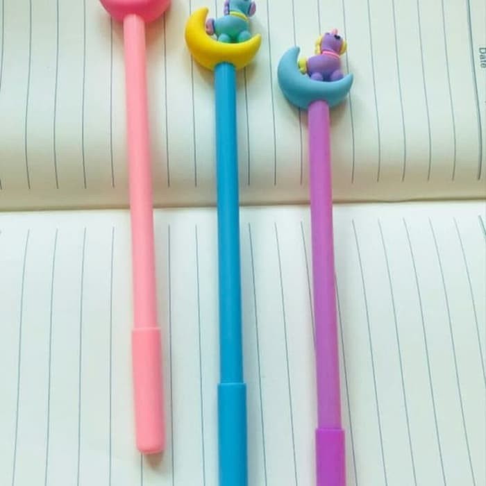 

LP22 Pulpen Unicorn Moon Pena Pen Bolpoin Ballpoint Karakter Lucu Unik