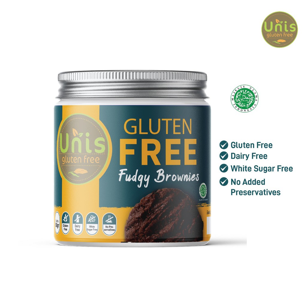 

FUDGY BROWNIES COOKIES (GLUTEN FREE, DAIRY FREE, WHITE SUGAR FREE) JAR 88 GRAM