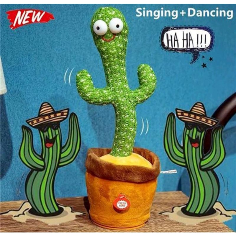 Boneka Kaktus Goyang Bicara - Dancing Cactus Toy