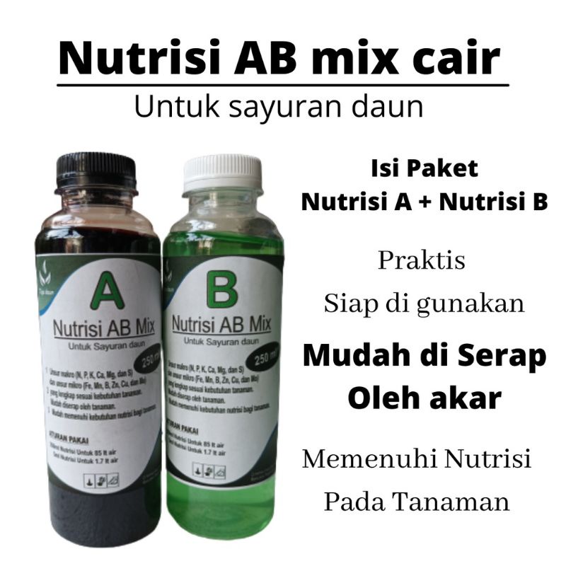 Pupuk ab mix/ Hidroponik/ Daun/ Pupuk nutrisi ab mix