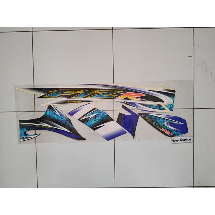 Striping Sticker Lis Fiz R 2004 2005 Putih Biru